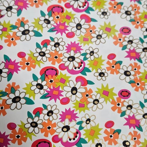 VTG Bob Mackie Bright MCM Floral Gift Wrap Paper - 25 Sheets, 20x26 - Picture 6 of 12